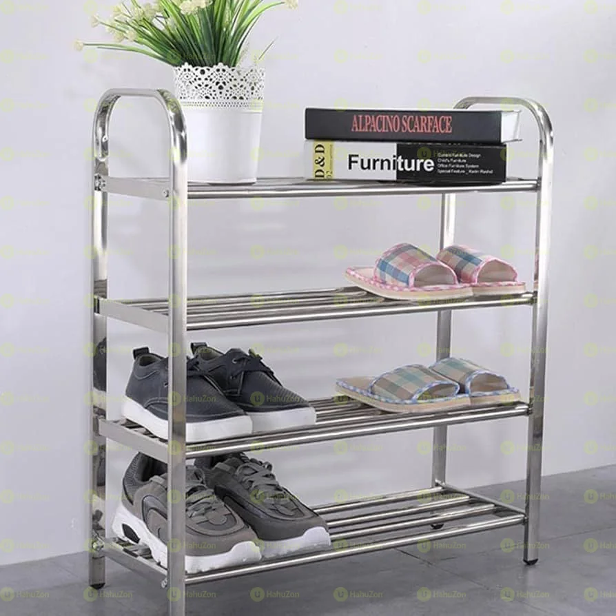 4 Layer Stainless Steel Shoes Rack