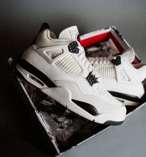 Air Jordan 4 Retro Flight Club White Black Red Men's Shoes