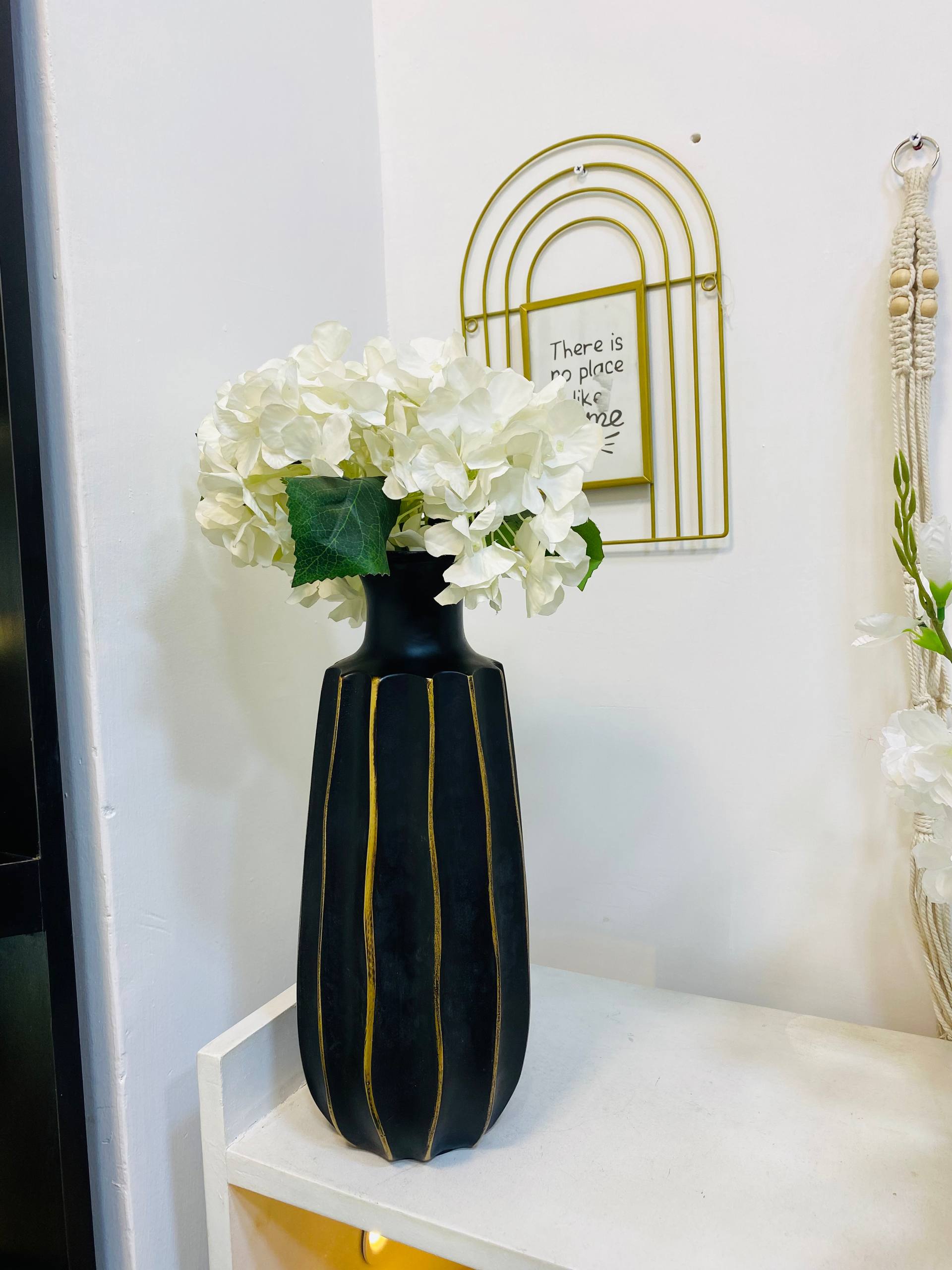 Side big black vase for console table side table dining
