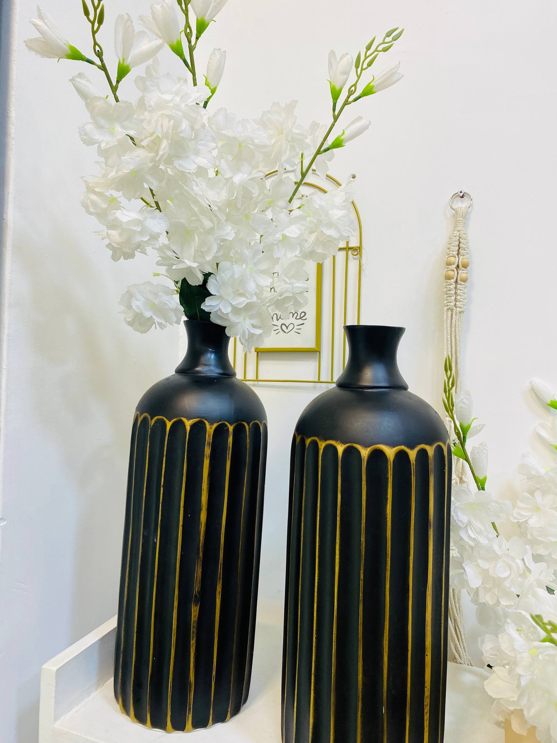 Side big black vase for console table side table dining