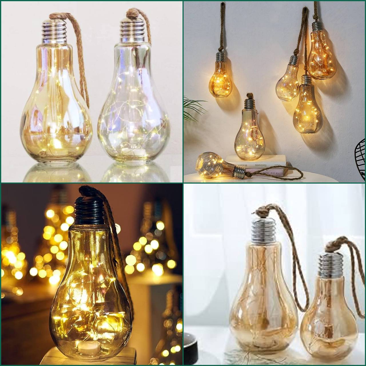 Hanging Bulb with Fairy Lights