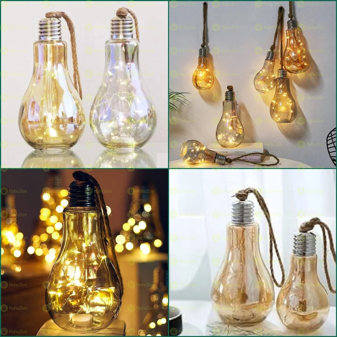 Hanging Bulb with Fairy Lights