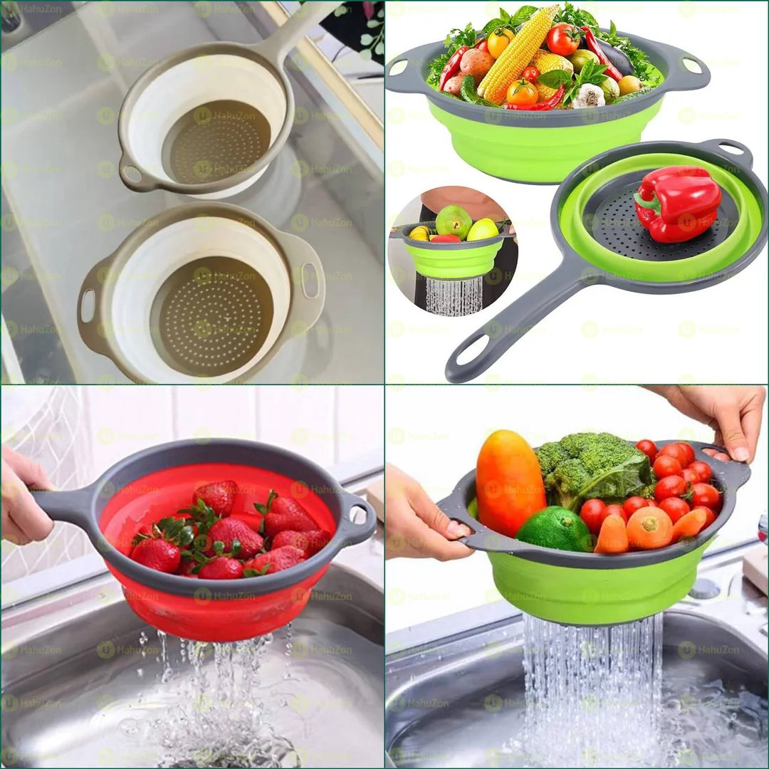 Collapsible Silicone Colander Strainer