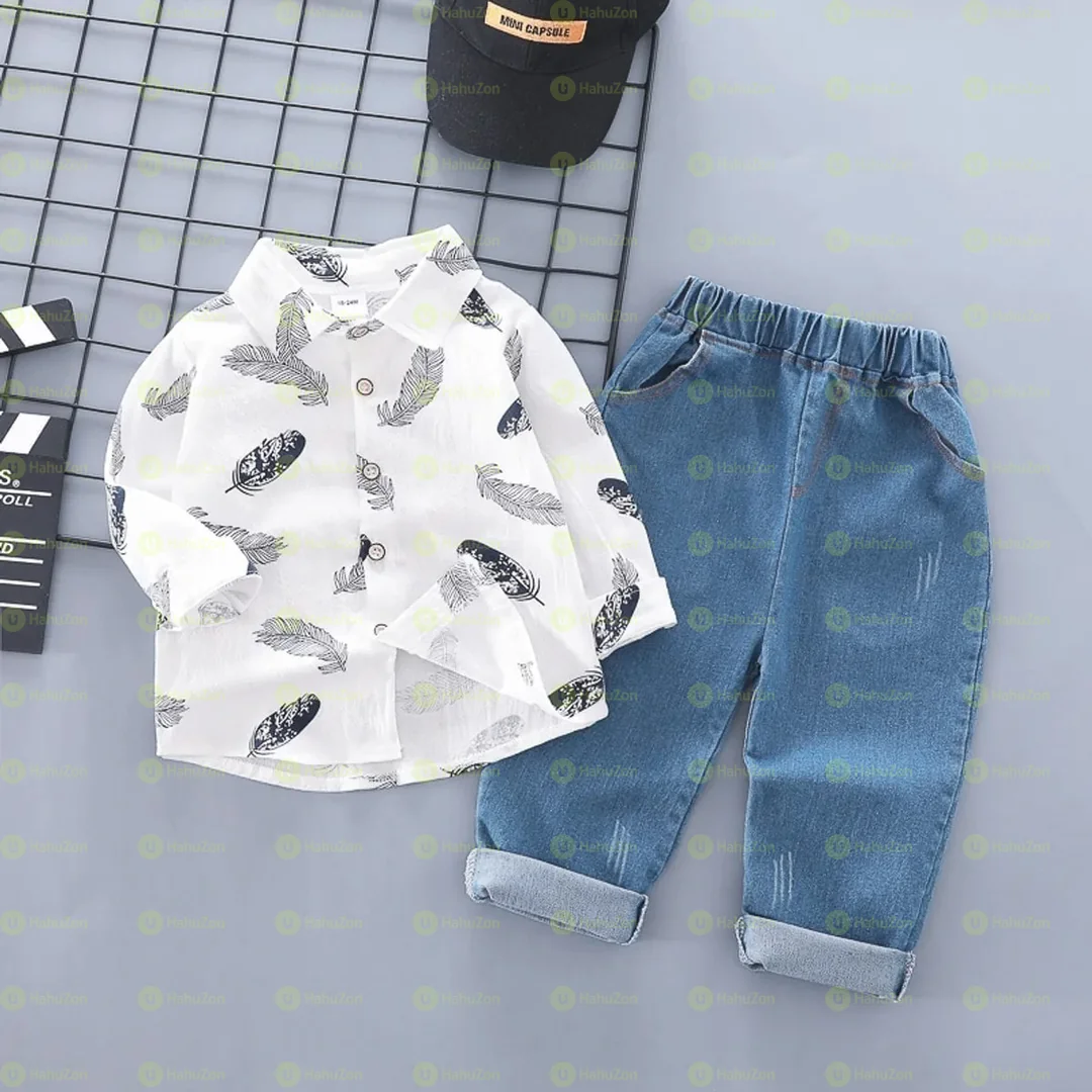 2-piece Toddler Boy Shirt and Solid Pants Party Set