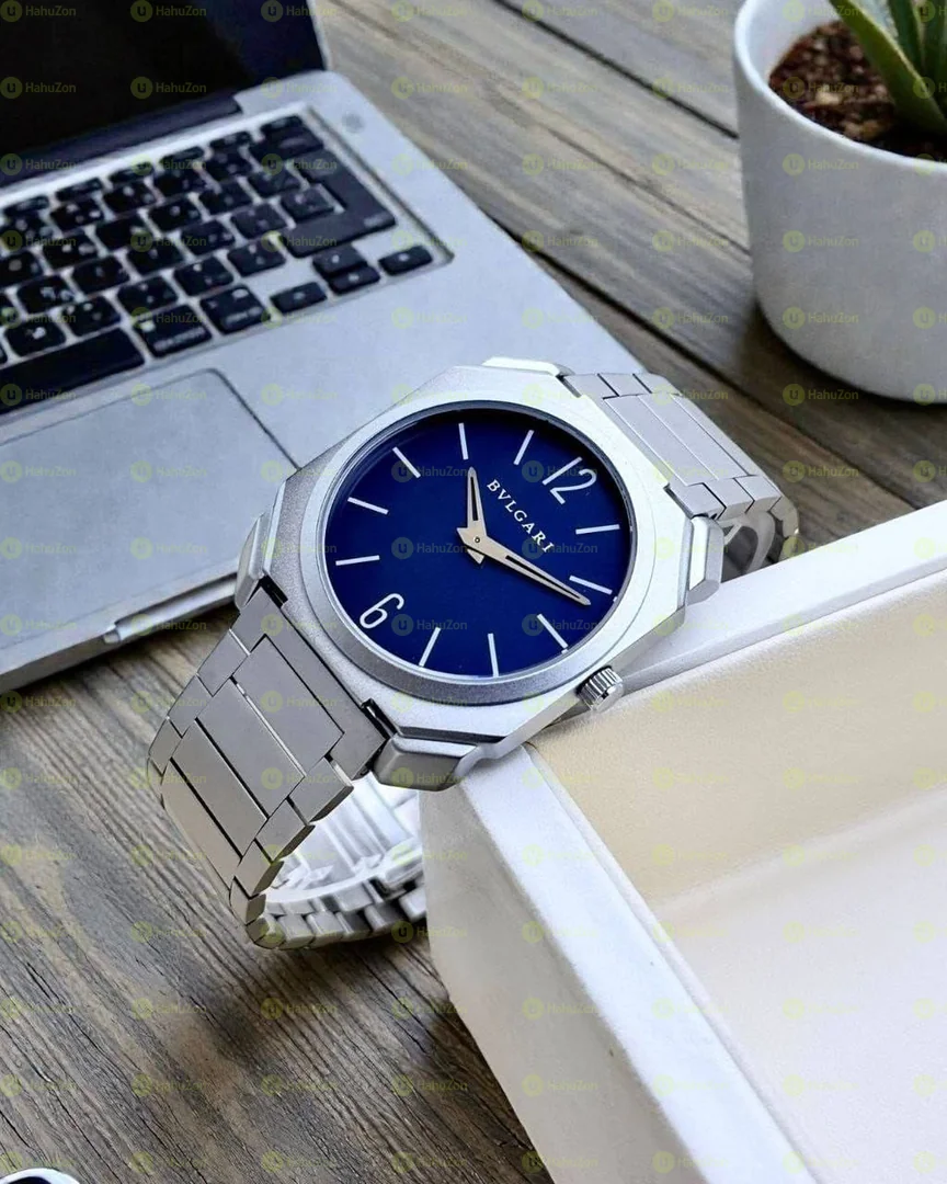 BVLGARI Mens Stylish Classic Stainless Steel Watch