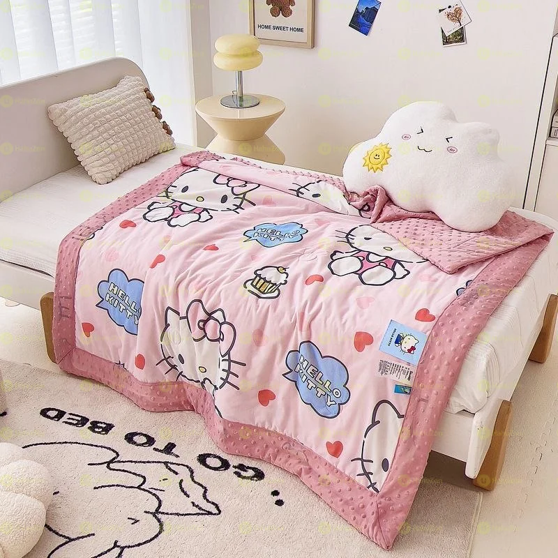 Kids Lightweight Silk Material Simple Summer Blanket