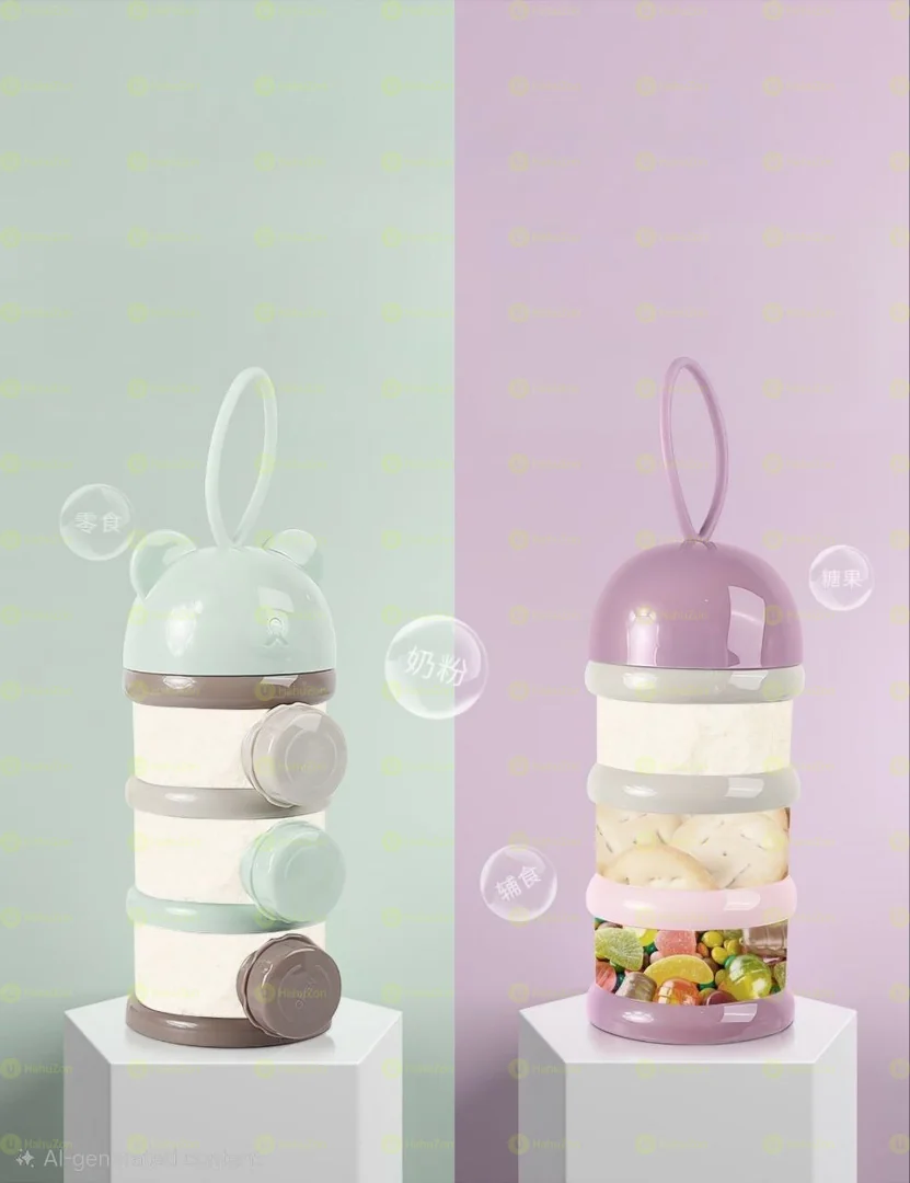3 Layered Milk Powder and Snack Container