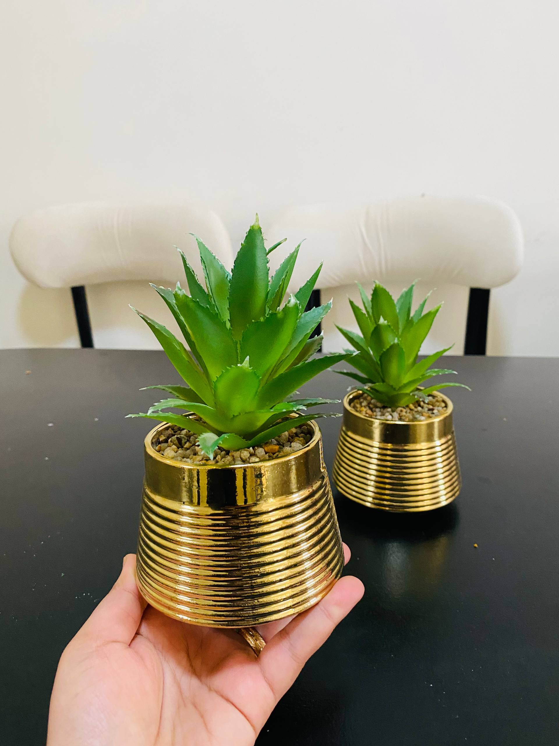 Ceramic Golden Mini Vases