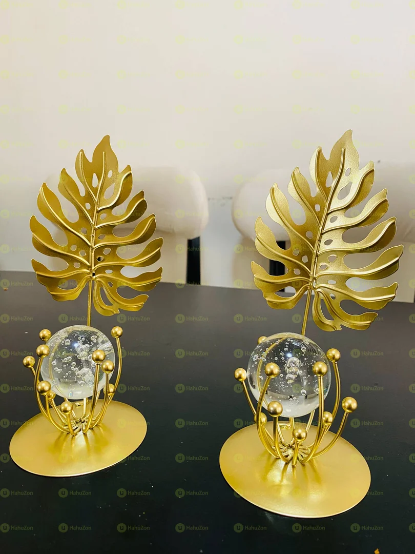 Metal With Crystal Ball Decoration
