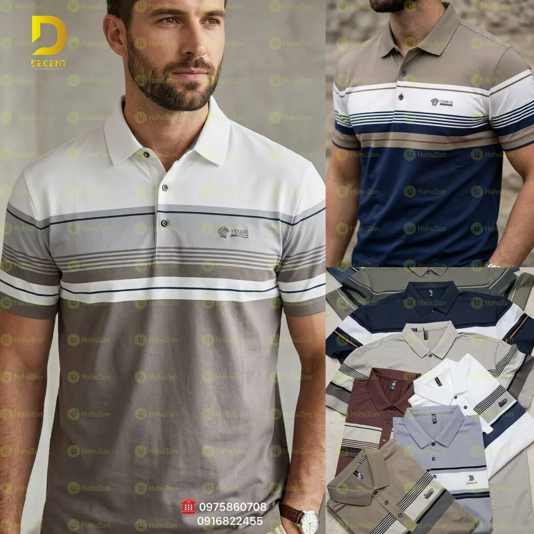 stripped Collar Tshirt