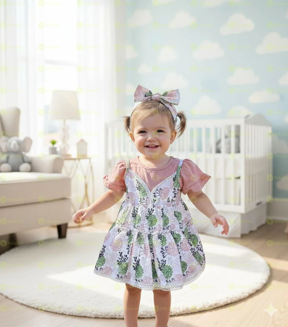 Babygirl Floral Dress With Headband