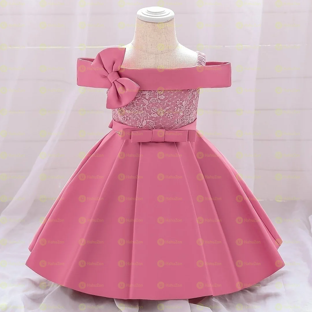 Toddler Girl Bowknot Lace Princess Party Dress
