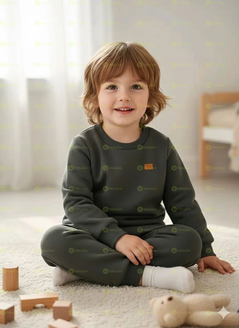Unisex Round Neck Long Sleeve Hoodie and Pant Set