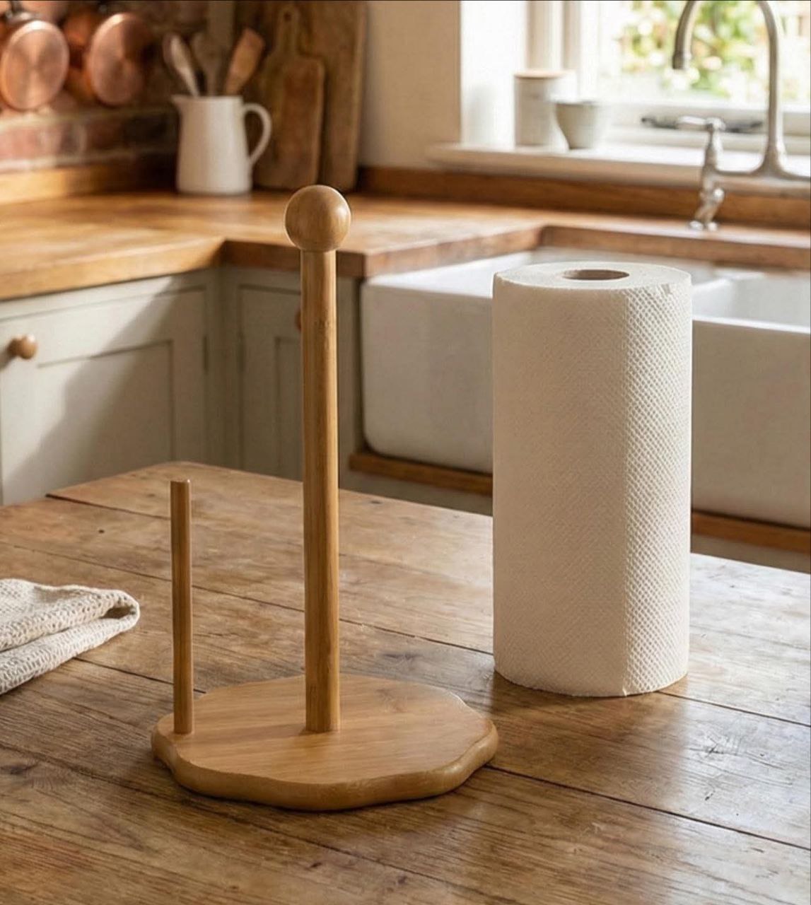 Bamboo Kitchen Tissue Stand