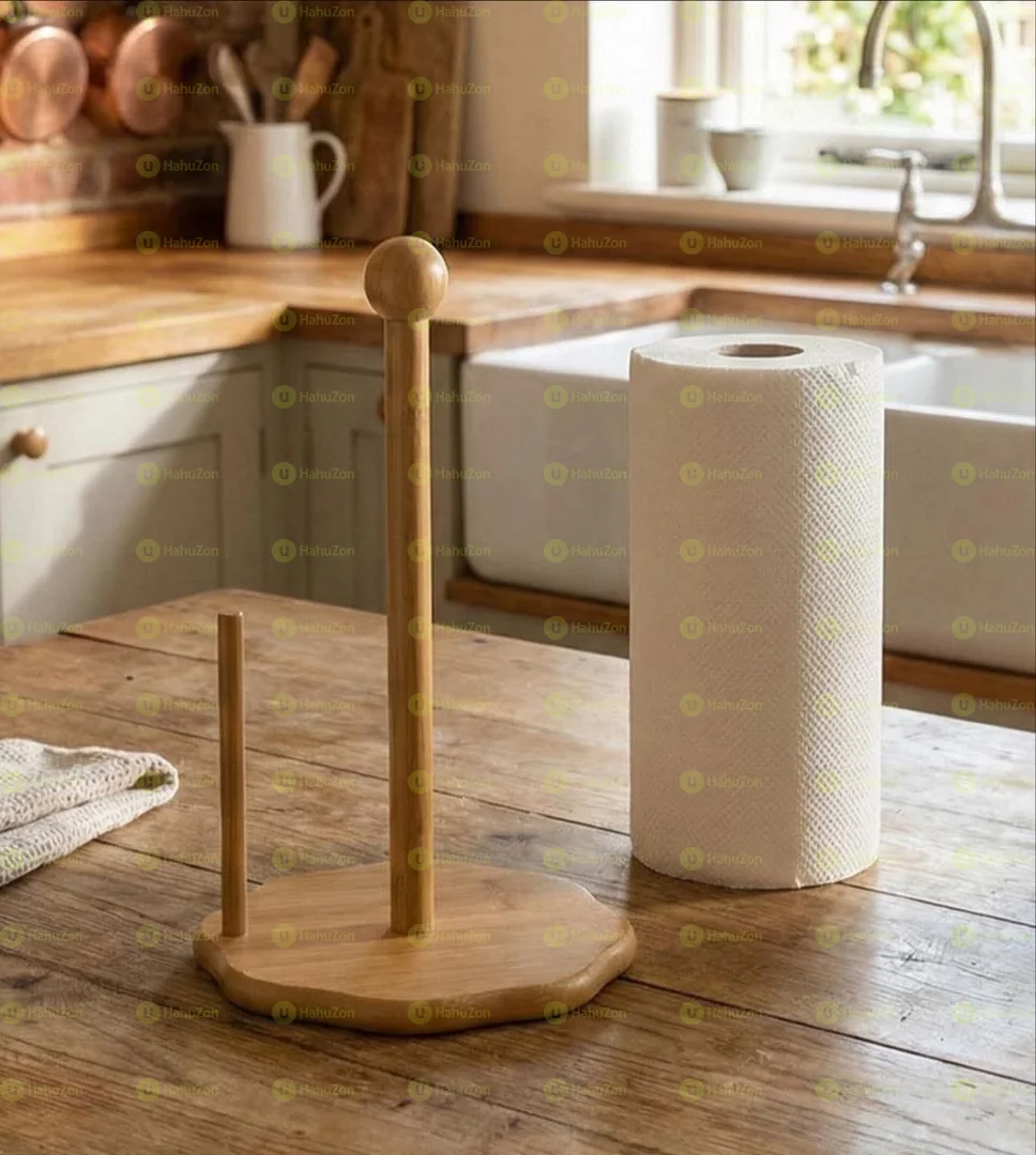 Bamboo Kitchen Tissue Stand