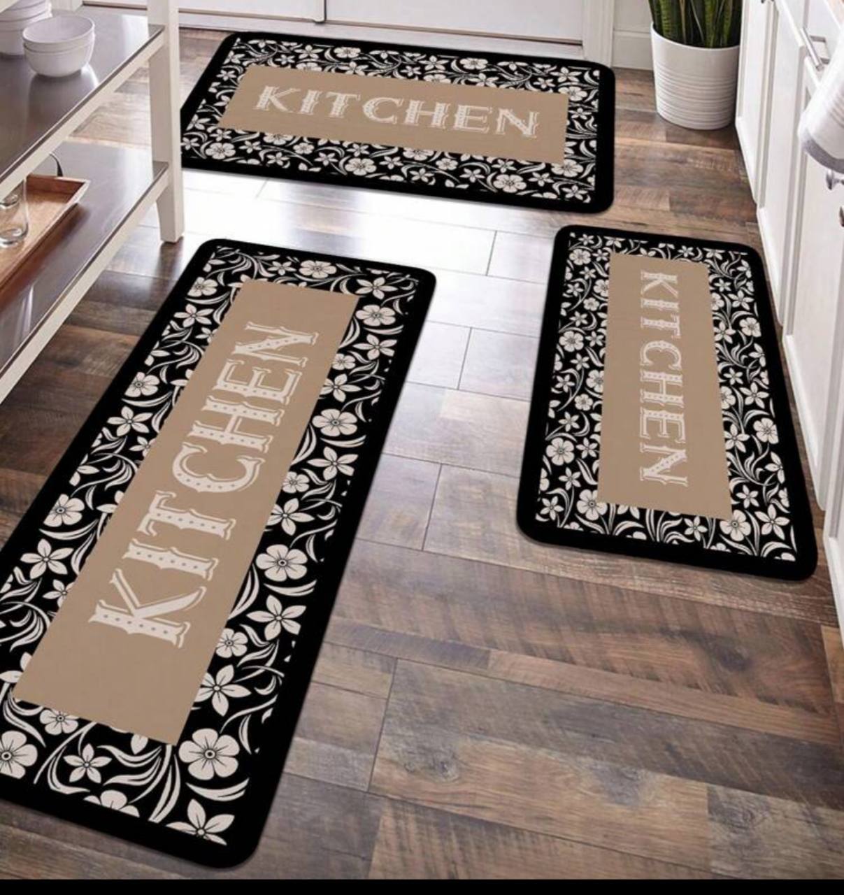 One Piece Florals Ktchen Carpet