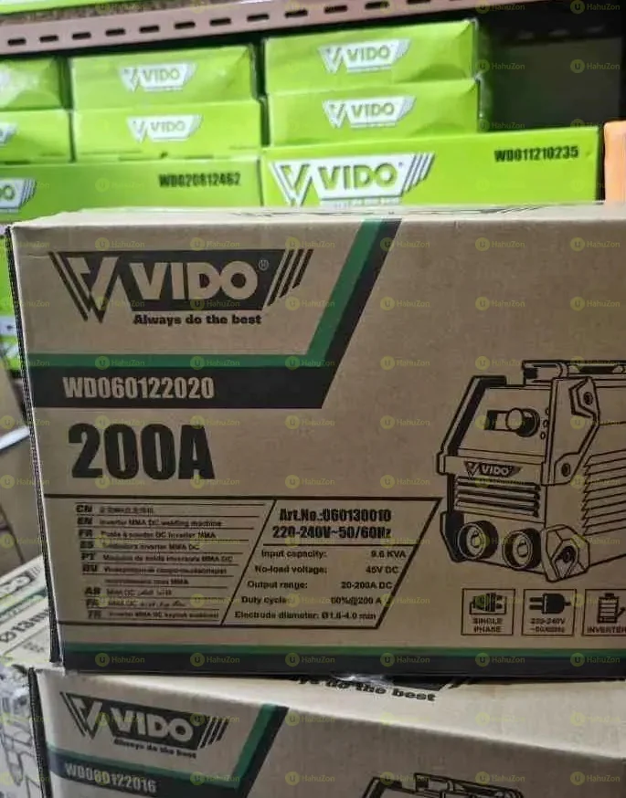 ቪዶ (VIDO) 200A ፕሮፌሽናል ኢንቨርተር ብየዳ ማሽን (200A Inverter Welder)