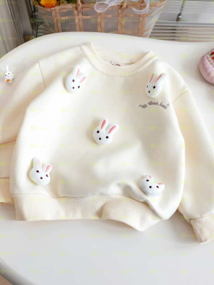 Cartoon Rabbit 3D Cute Kids Sweatshirt