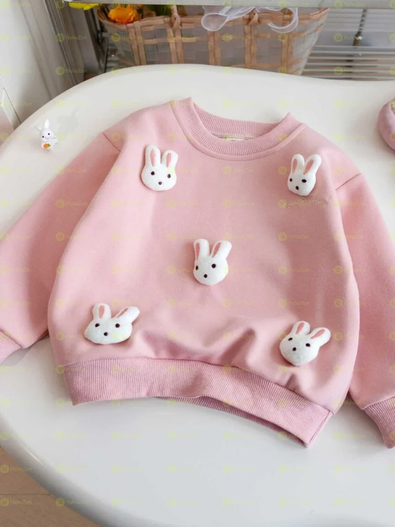 Cartoon Rabbit 3D Cute Kids Sweatshirt