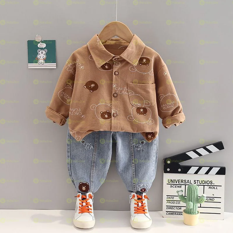 Boys Jeans Pant And Shirt 2 Piece Set