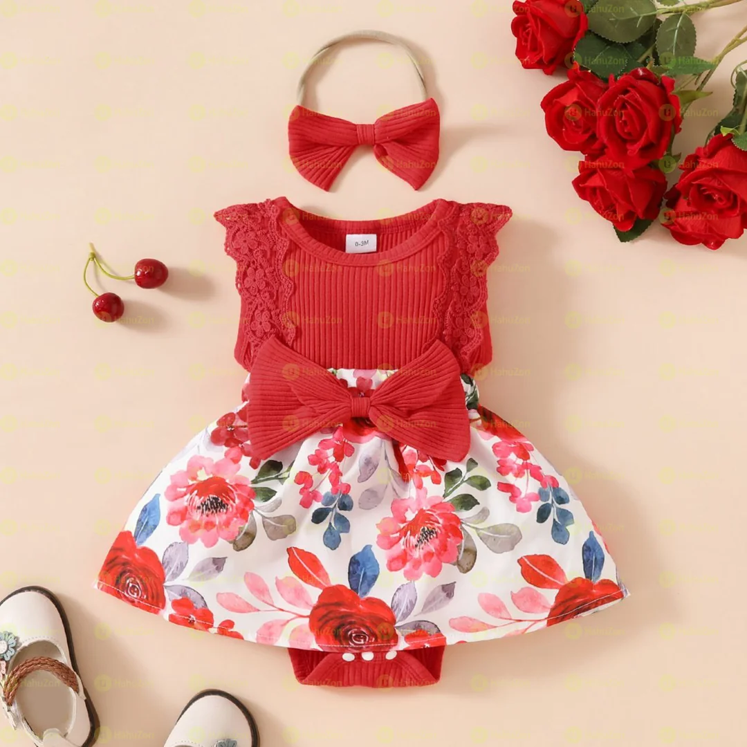 Babygirl 2Pcs Set Floral Dress