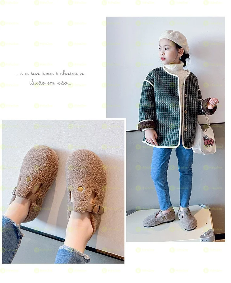 Hook Loop Band Warm Kids Shoes