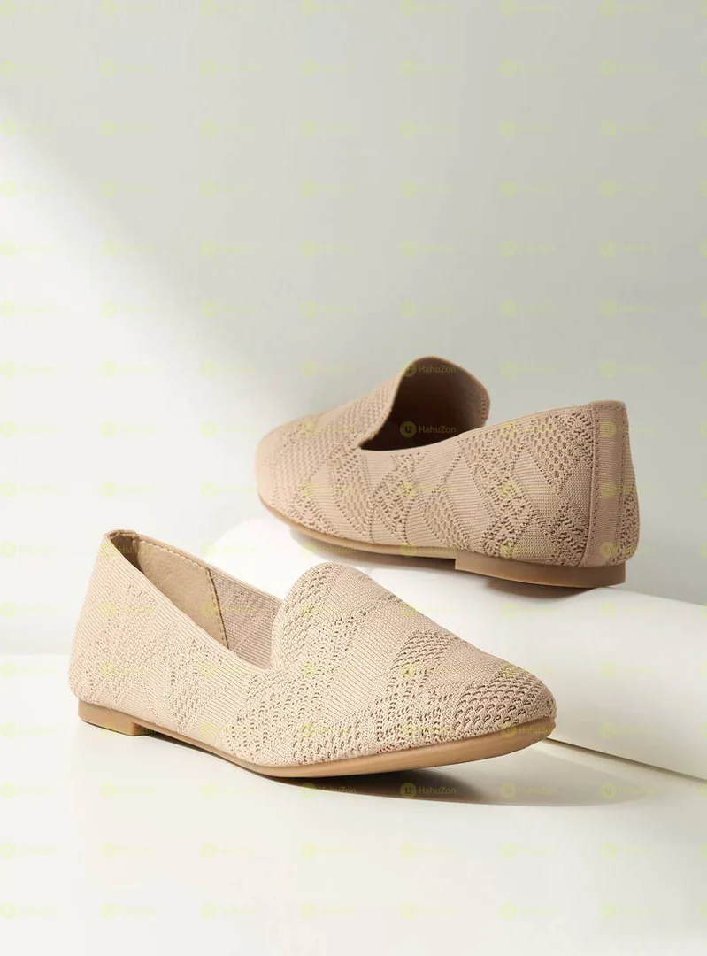 Max Textured Slip On Ballerina Women's Shoes
