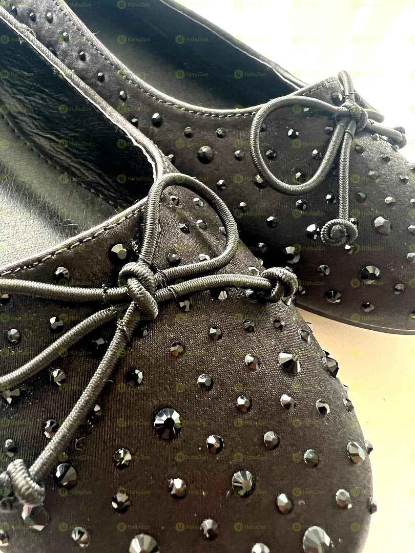 Rhinestone Decor Bow Ballerina Women's Shoes