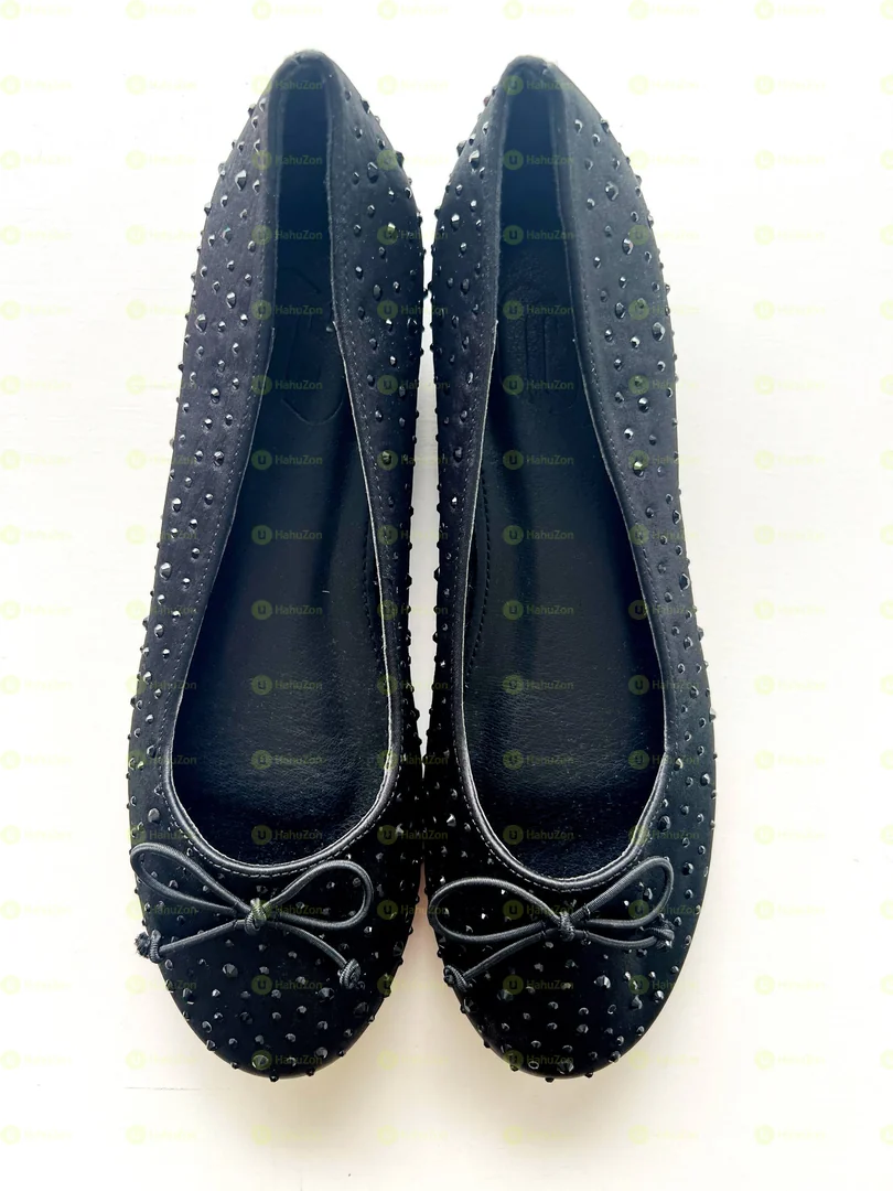 Rhinestone Decor Bow Ballerina Women's Shoes