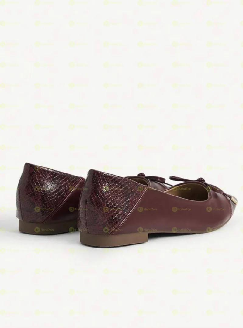 Square Toe Bow Ballerina Women's Shoes