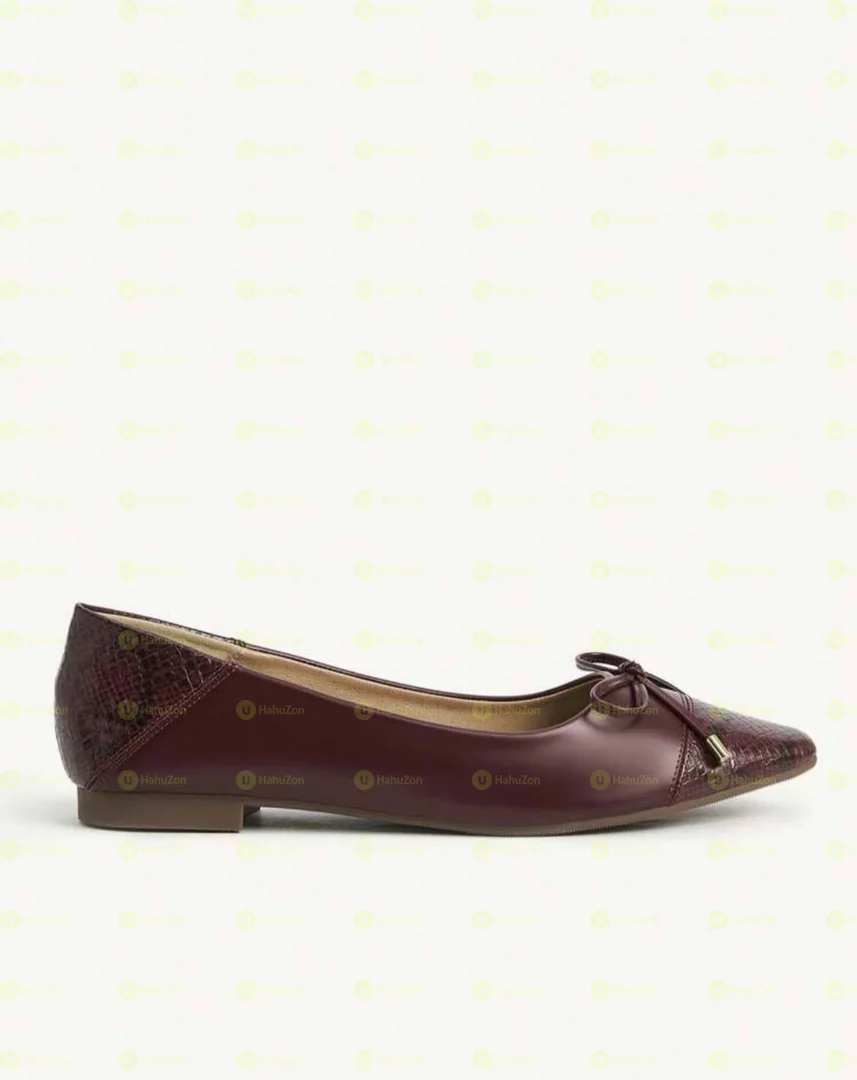 Square Toe Bow Ballerina Women's Shoes
