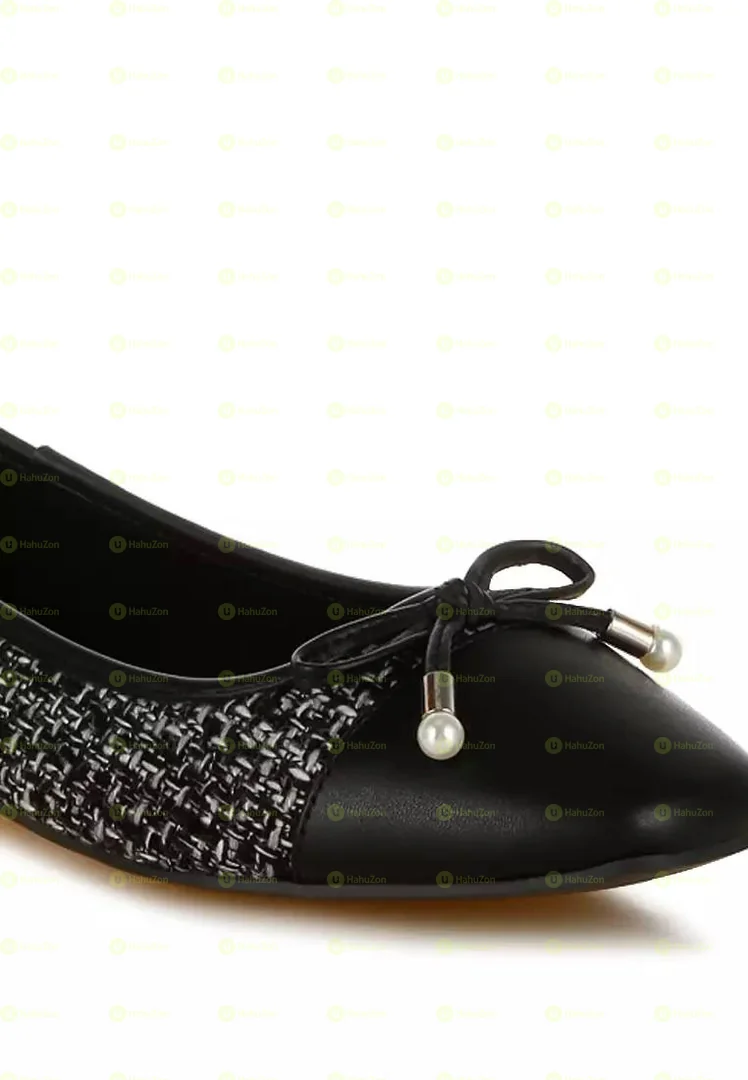 Primark Paneled Bow Ballerina Women's Flat