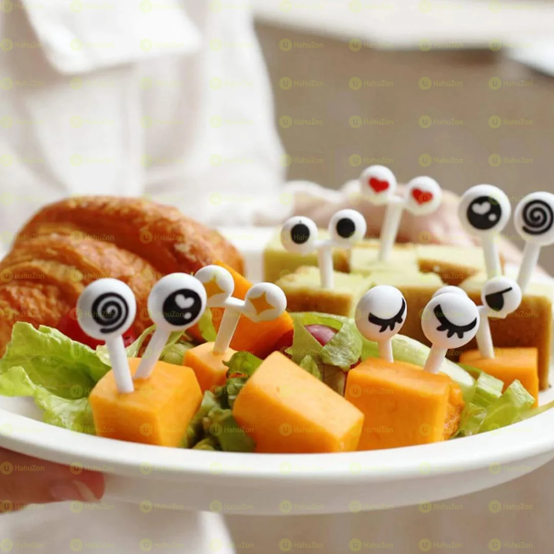 10ፒስ የእንስሳት ቅርጽ ያላቸው የፍራፍሬ ሹካዎች ወይም የምግብ መምረጫዎች