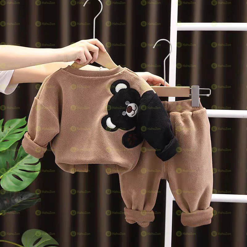 Unisex Warm Kids Sweatshirt and Pant Set