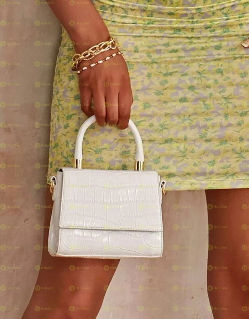 Croc Embossed Square Bag