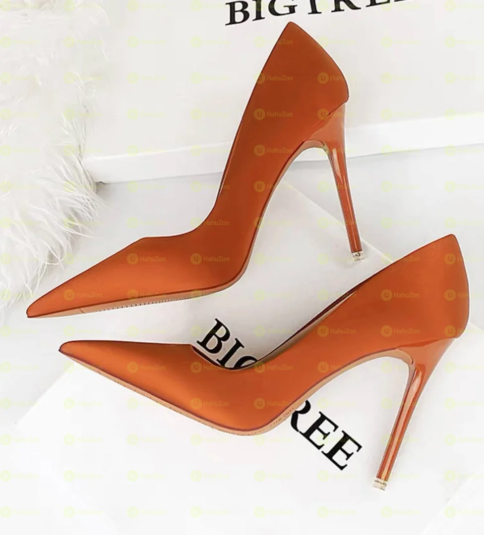 Orange Color Bigtree Silky Point Shoes