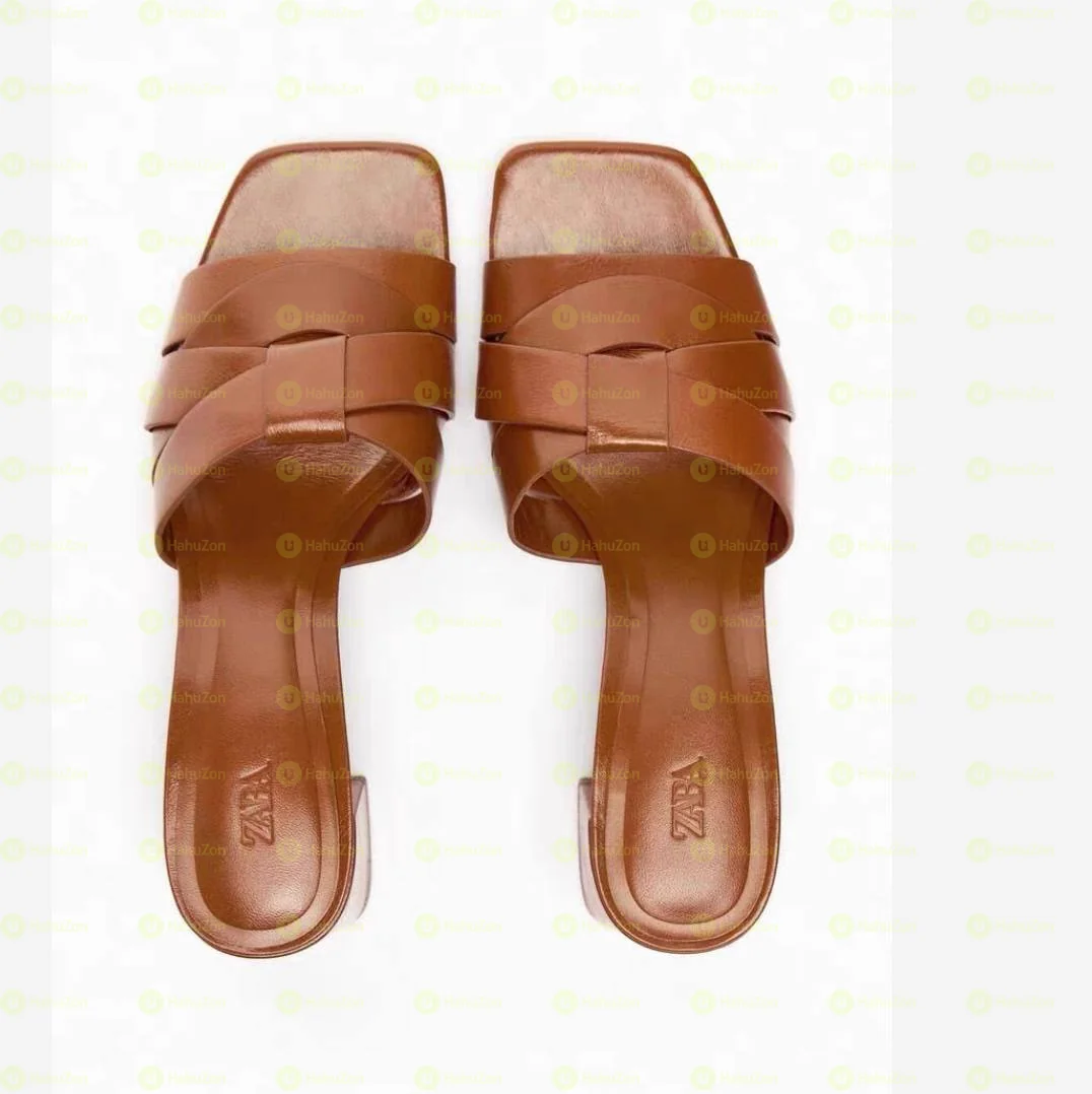 Brown Zara Block Heel