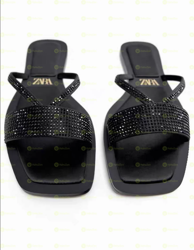 Zara Glitter Flat Shoes