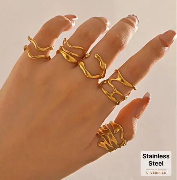 5pc Stainless Steel Rings