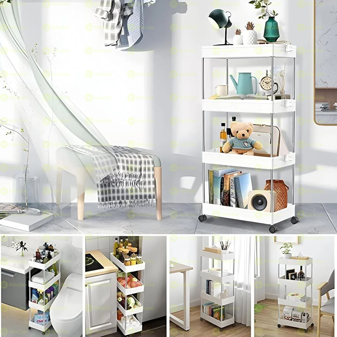 4 Tier Moveable Storage Rack