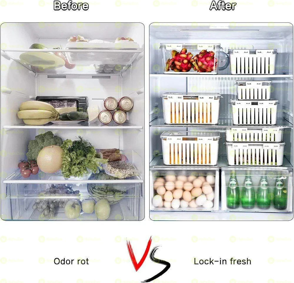 4 Refrigerator Food Storage Box