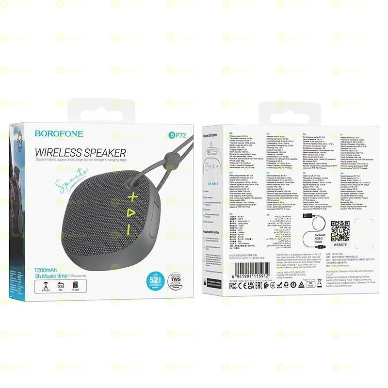 The Borofone BP22 Rhyme Portable Speaker