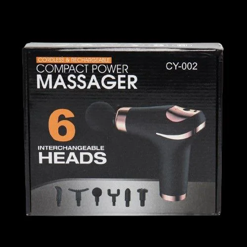Compact Power Massager With 6 Interchangable Heads