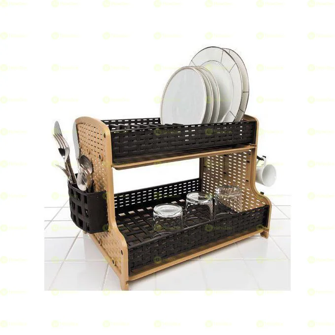 GALAXY DISH DRAINER - CARAMEL/D BROWN