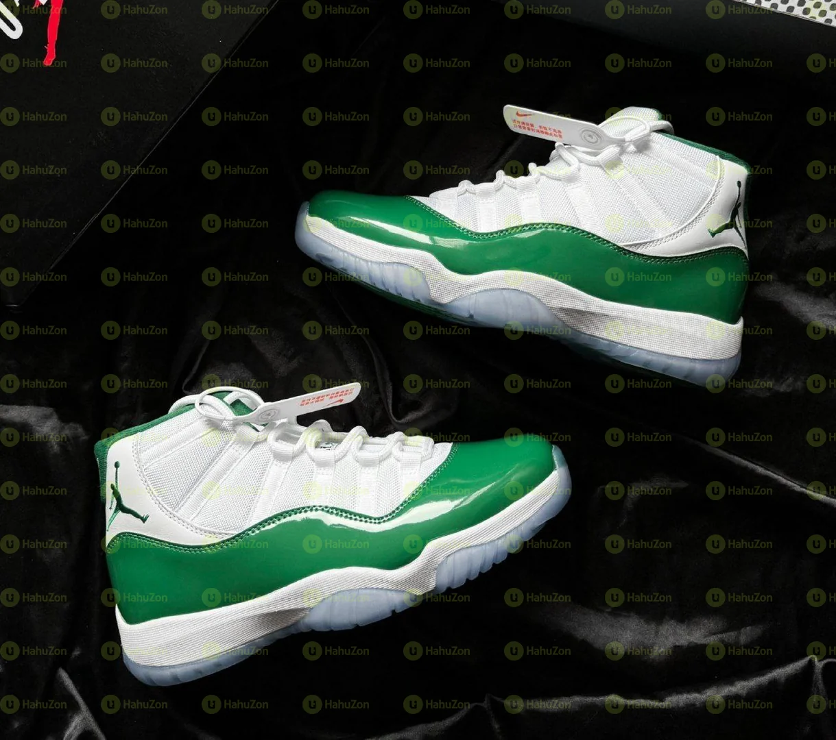 Air Jordan 11 Retro Green &White Men's