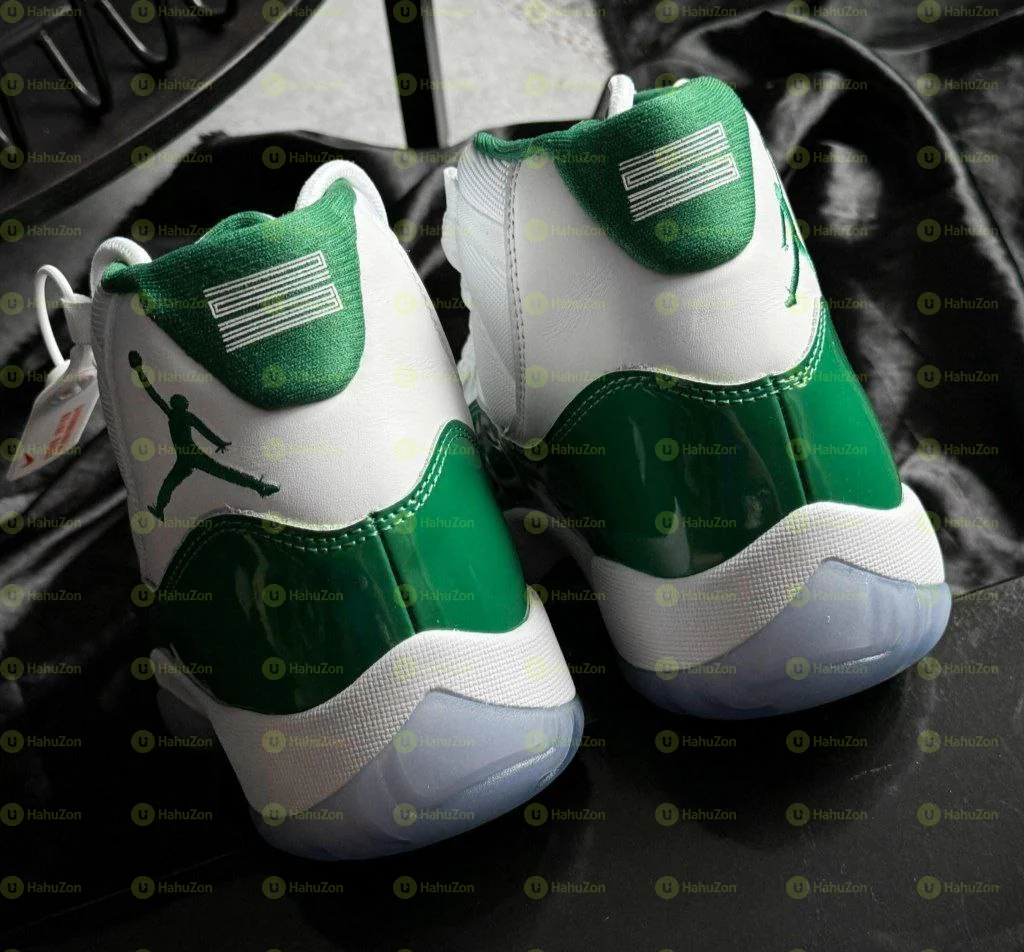 Air Jordan 11 Retro Green &White Men's