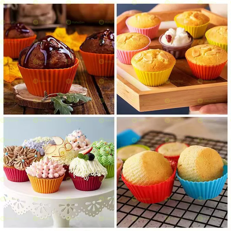 12 Holes Cup + Silicon Baking Molds Muffin Pan
