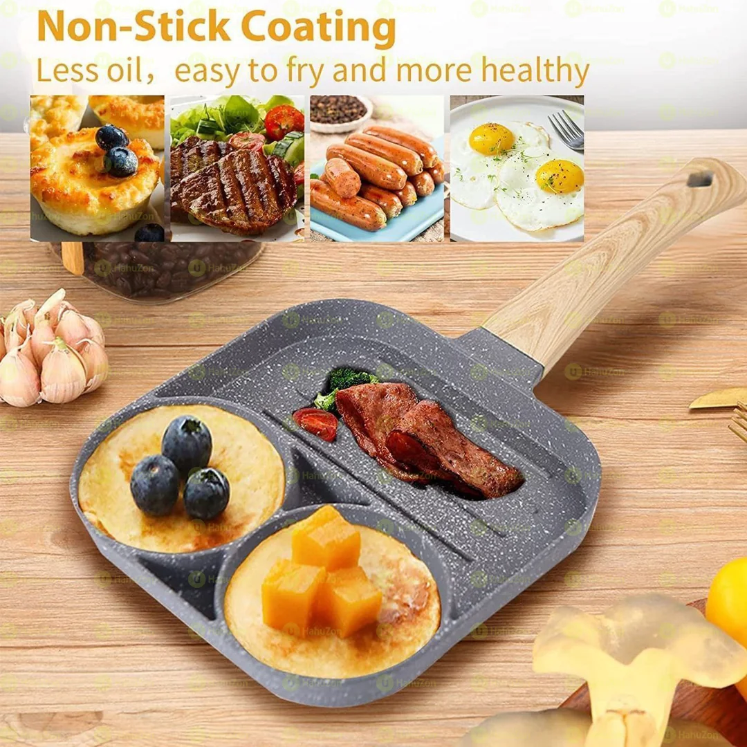 3 In 1 Flat Bottom Omelette Egg Pan