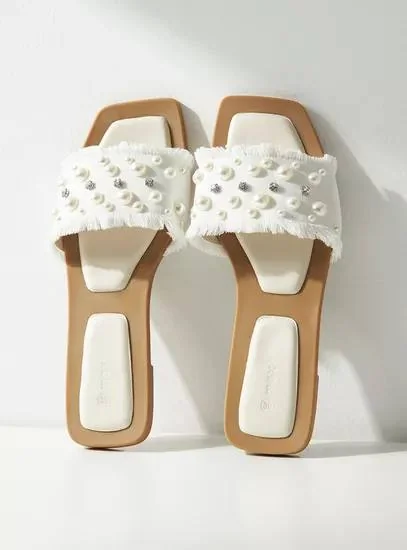Max Embellished Slip On Flat Sandals