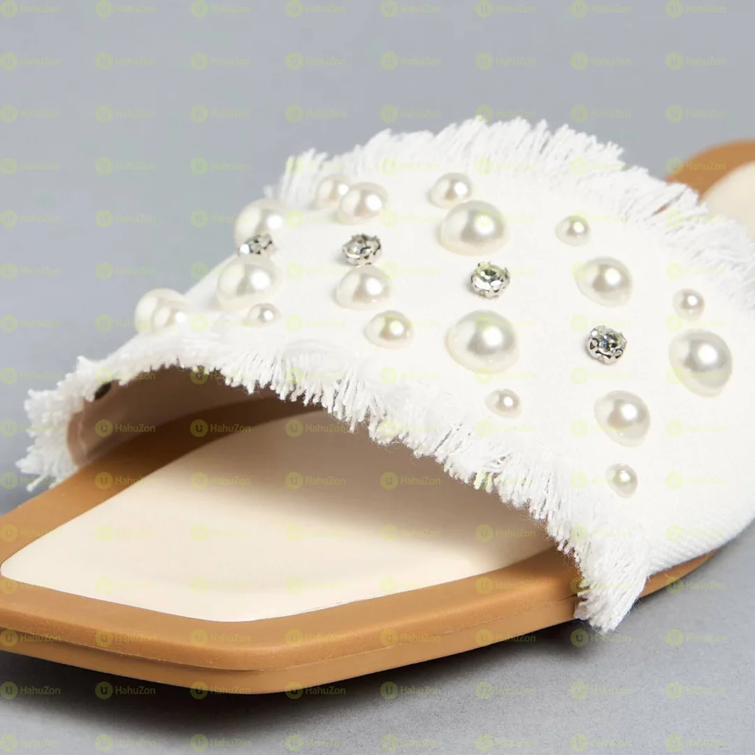 Max Embellished Slip On Flat Sandals